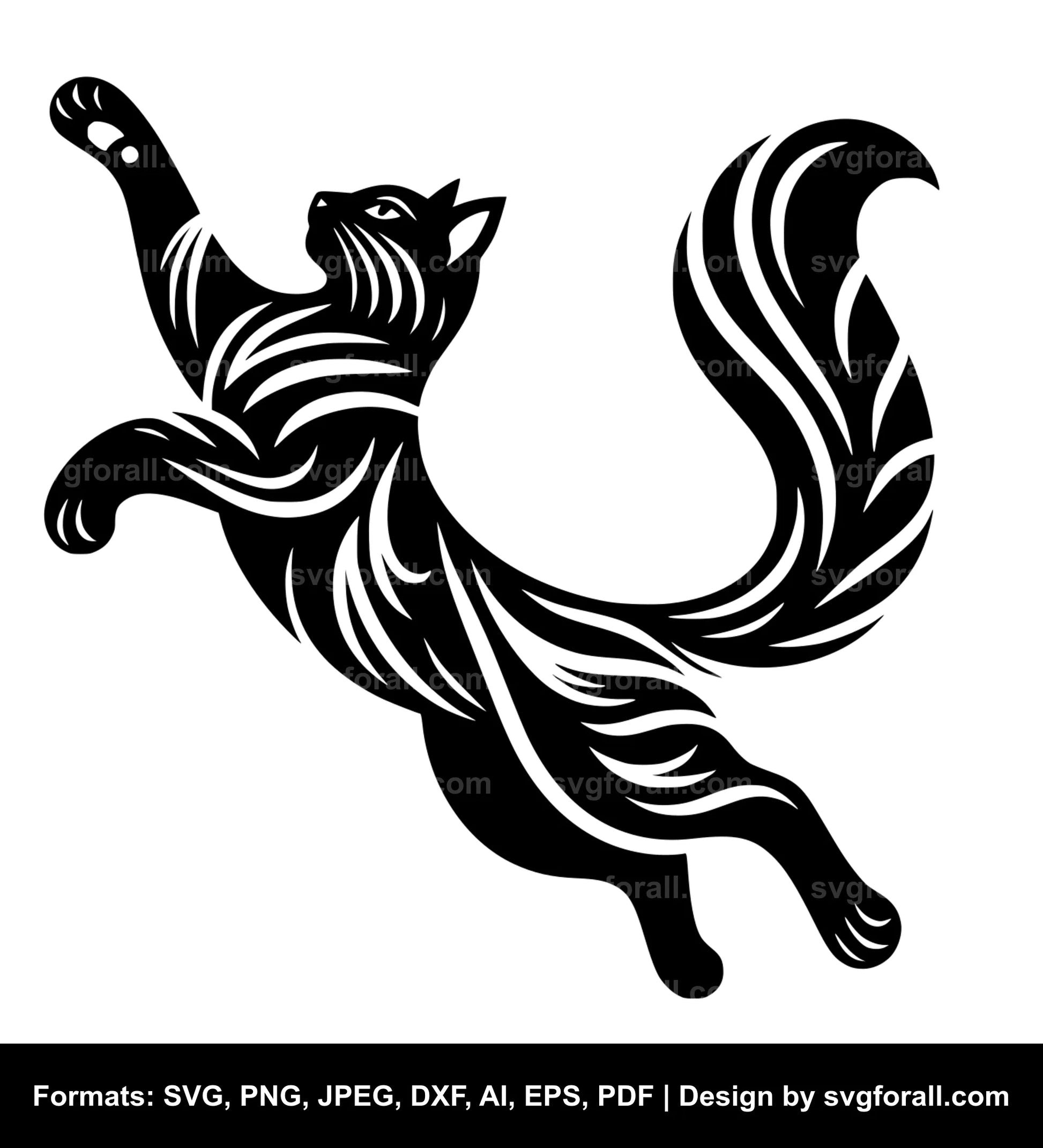 Leaping Cat SVG