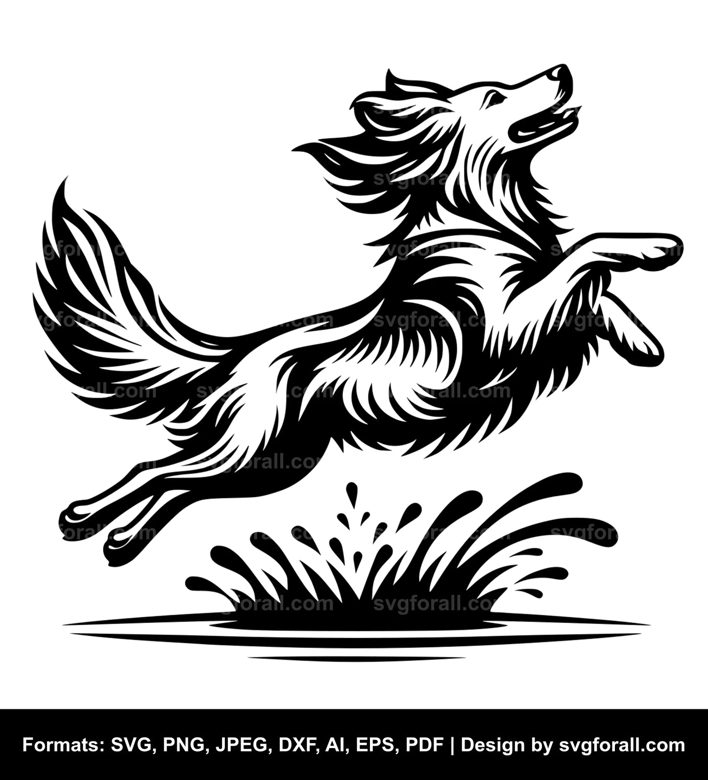 Leaping Dog SVG