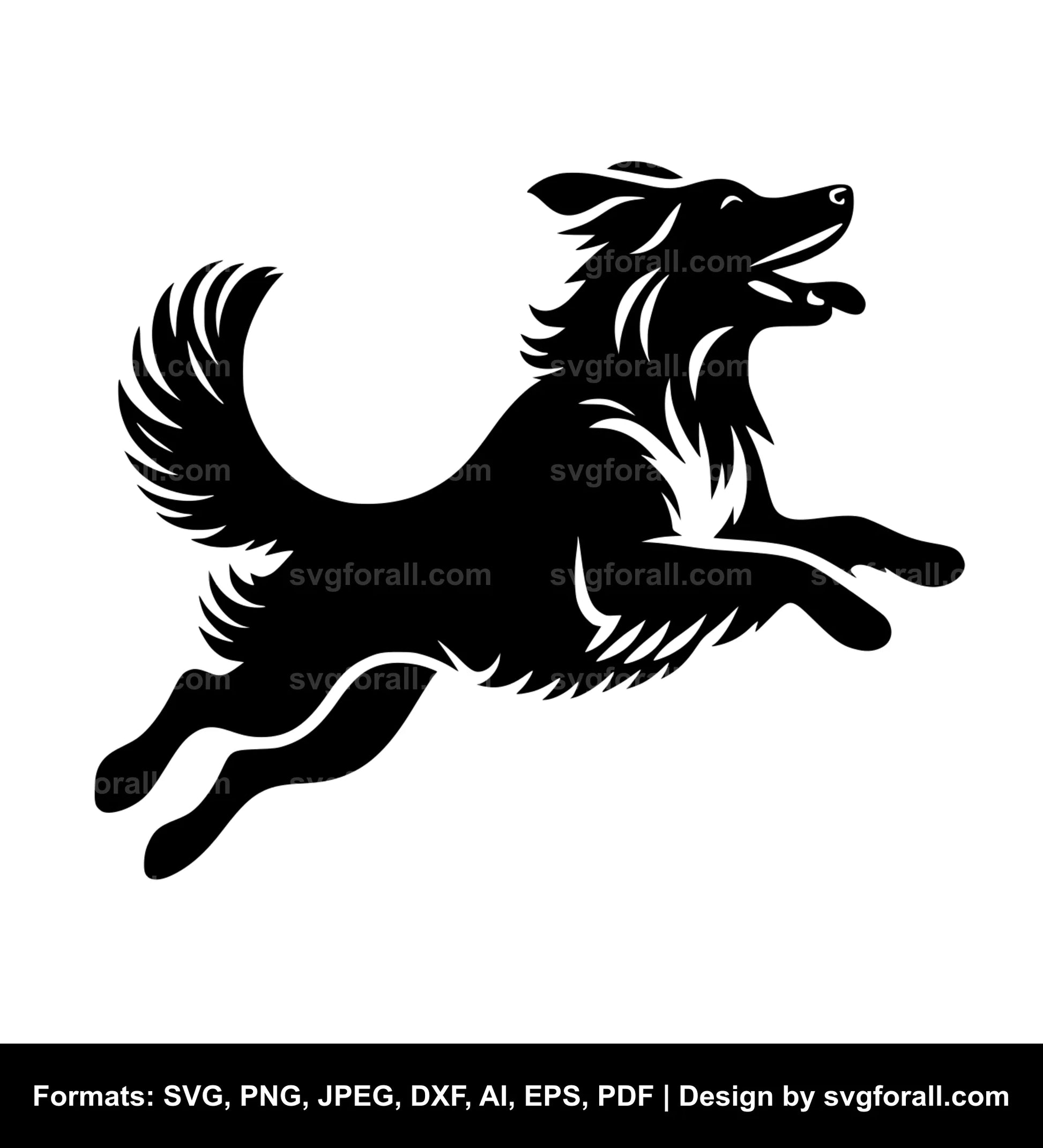 Leaping Dog SVG Design