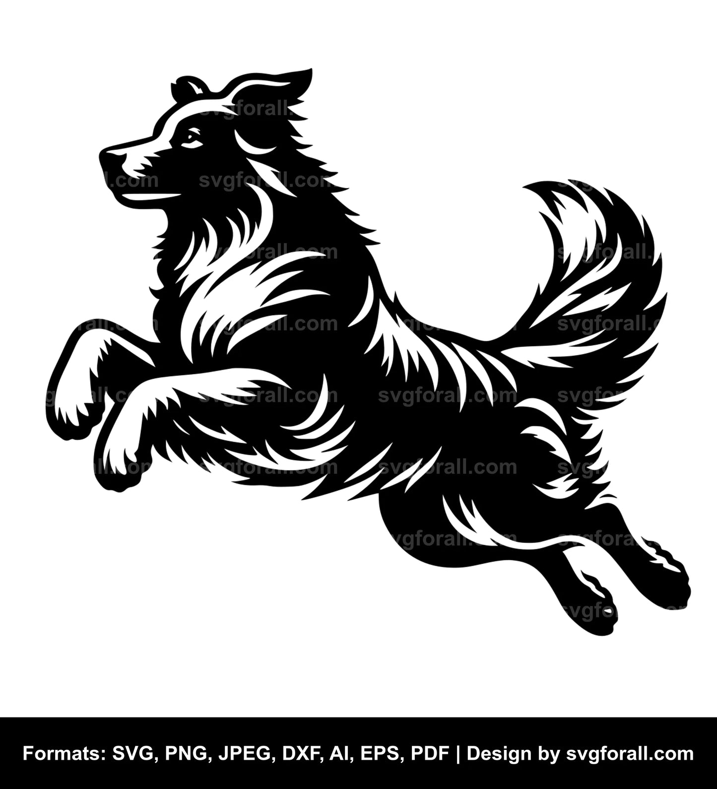 Leaping Dog SVG PNG