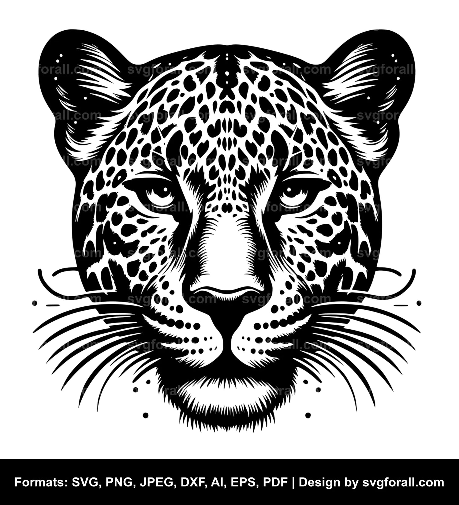 Leopard Face Cricut SVG