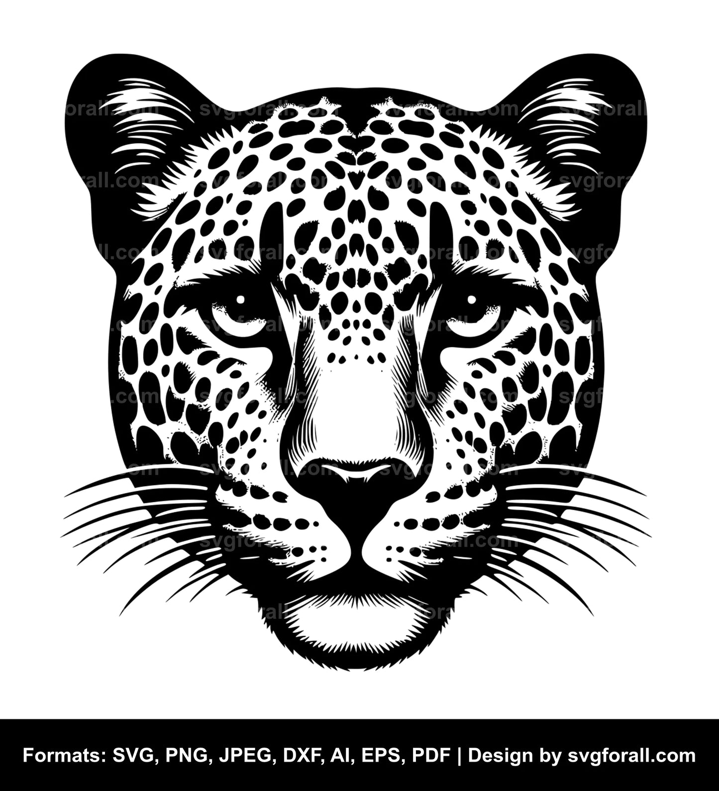 Leopard Face SVG