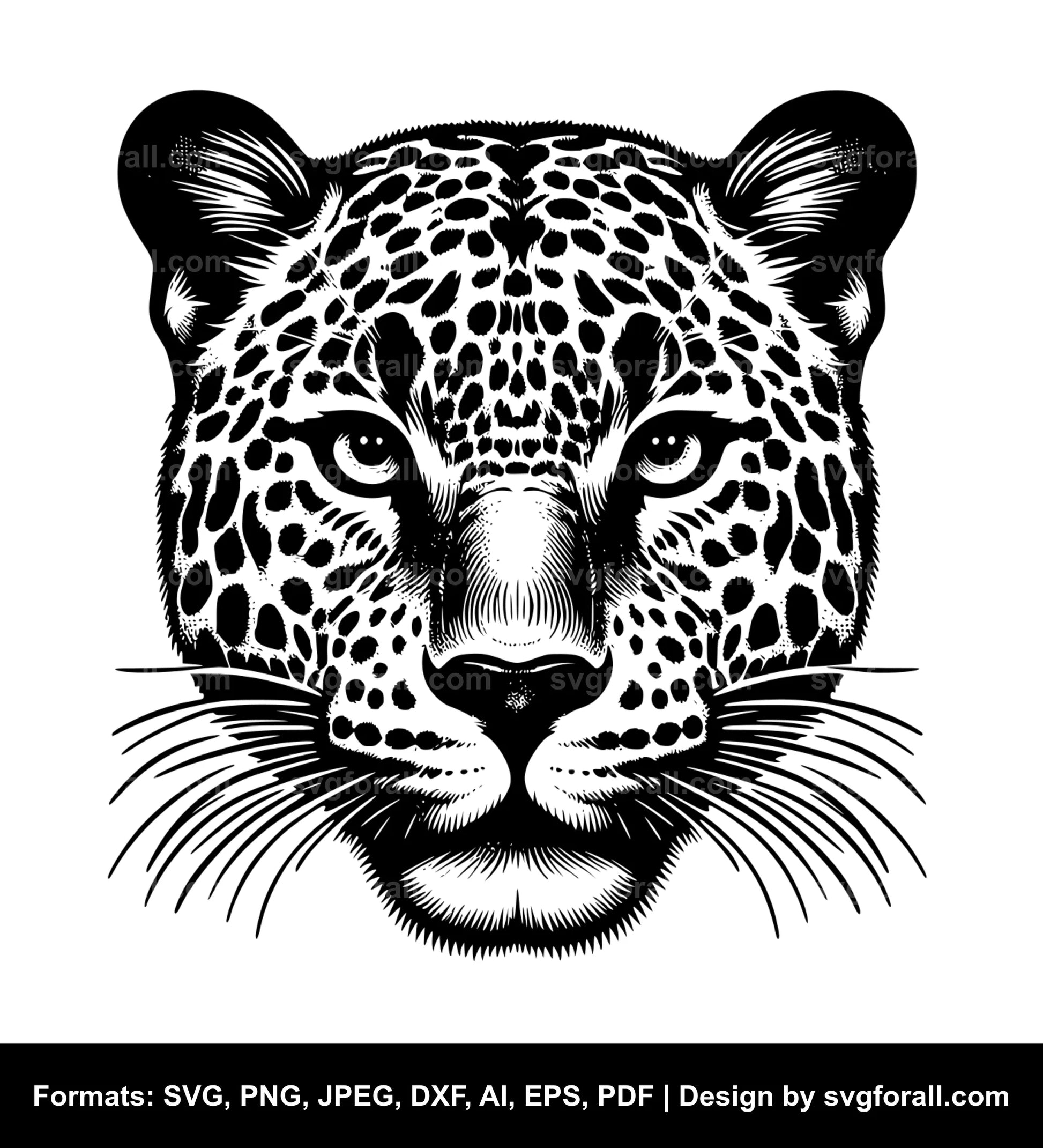 Leopard Face SVG File