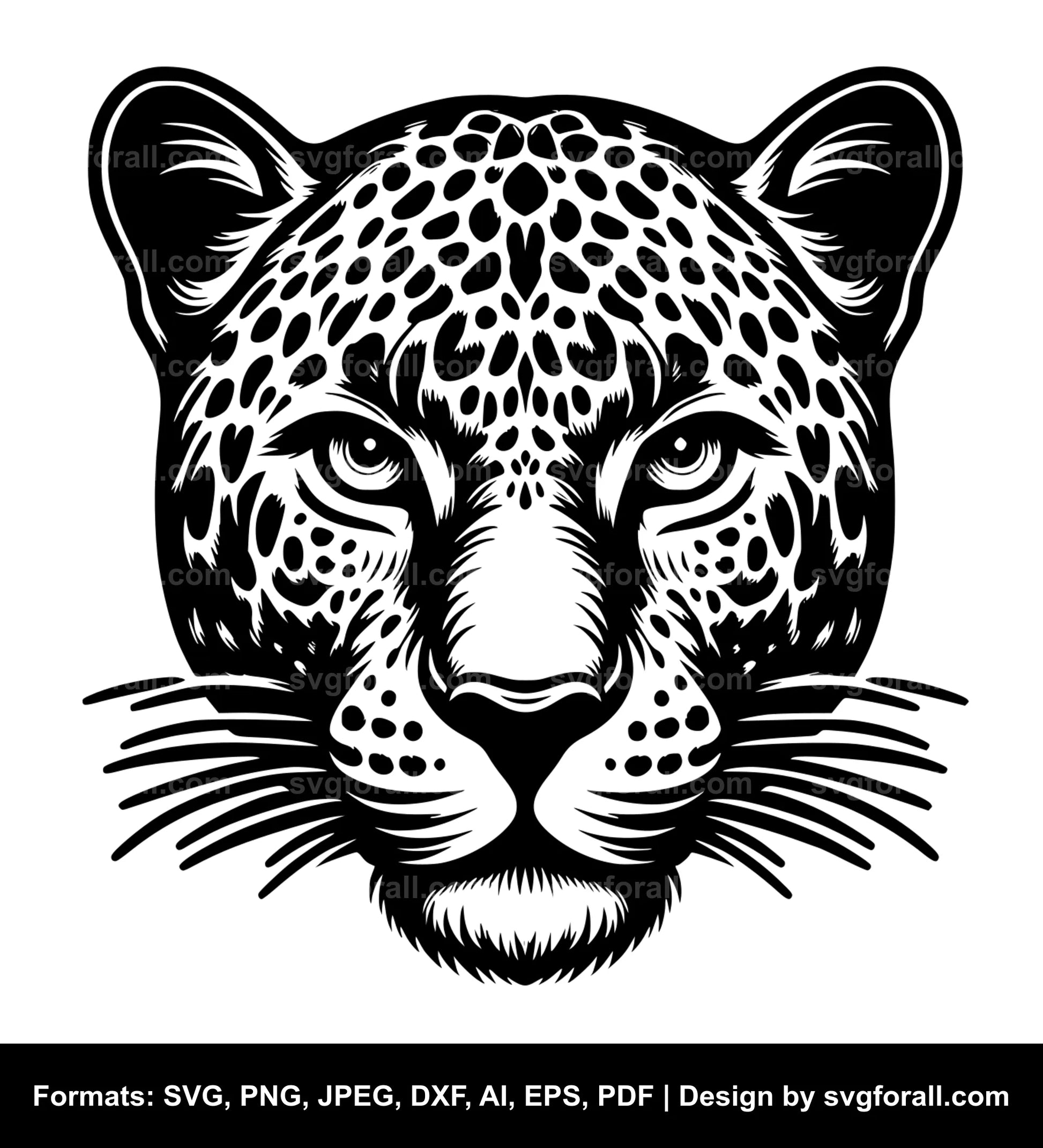 Leopard Face SVG PNG