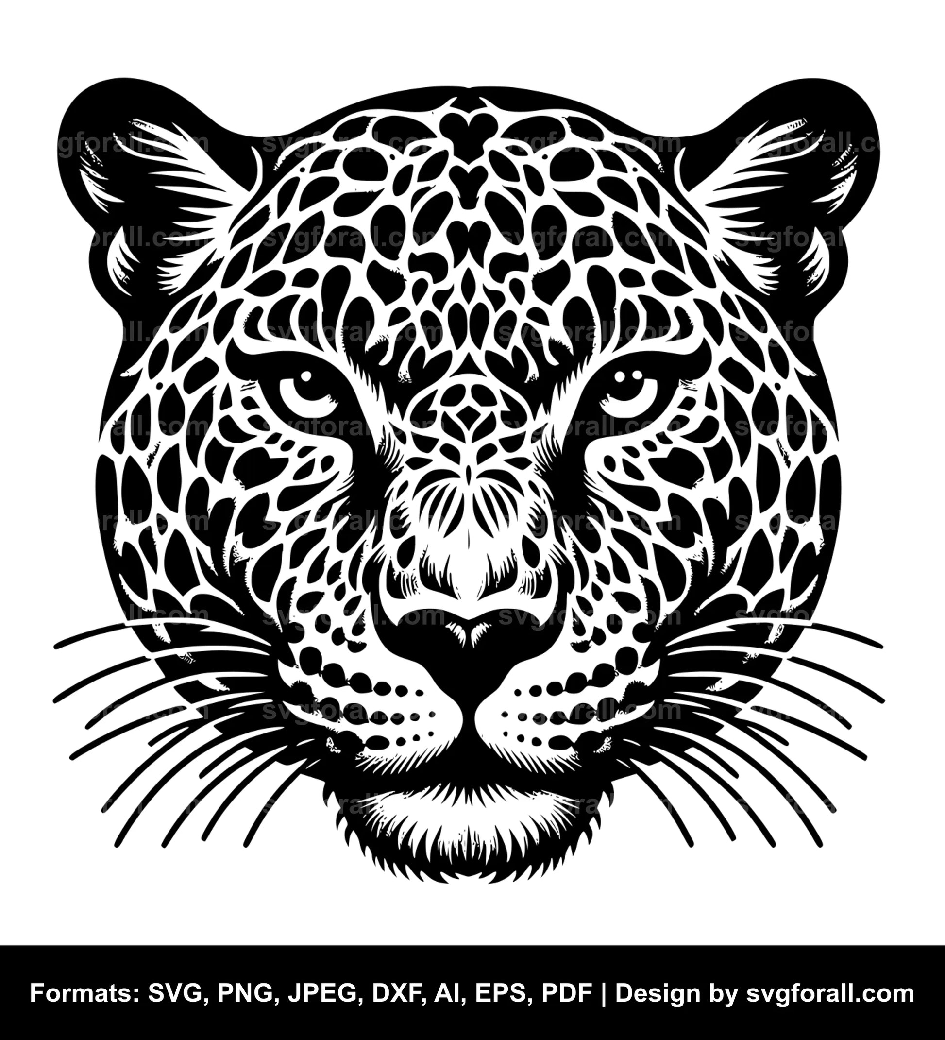 Leopard Face Vector SVG