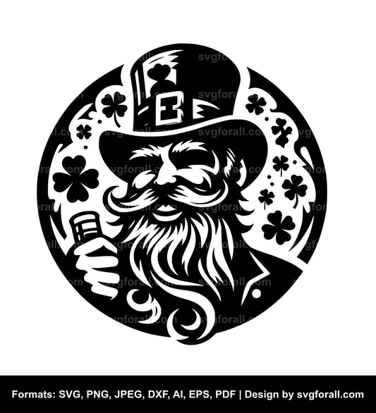 Leprechaun Black SVG