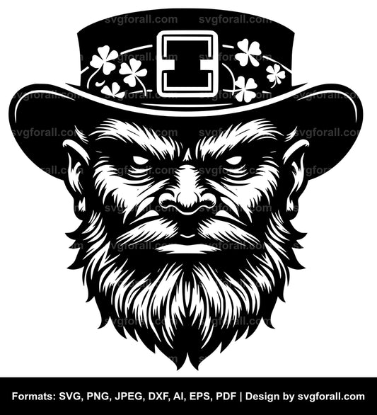 Leprechaun Face Vector SVG