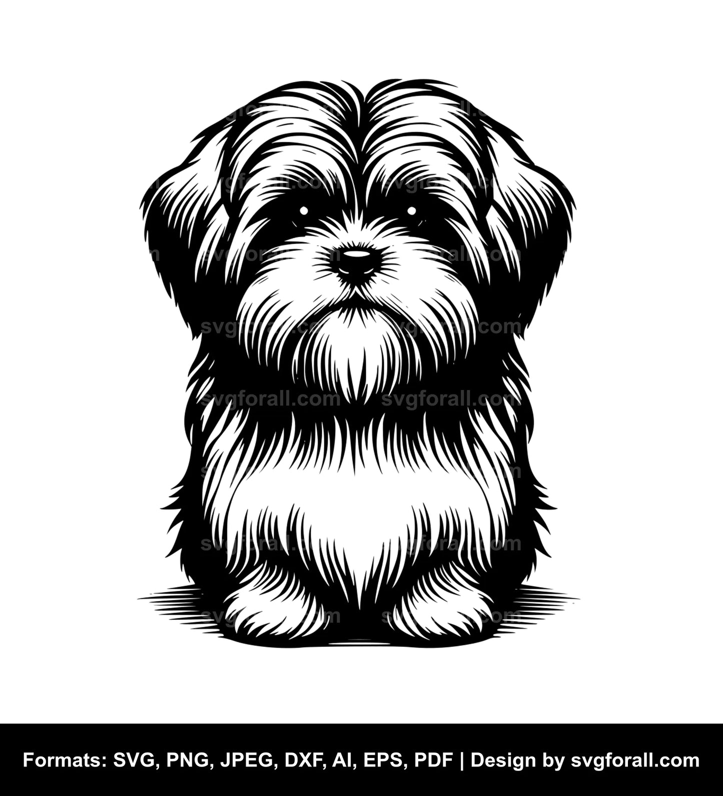 Lhasa Apso Dog SVG File