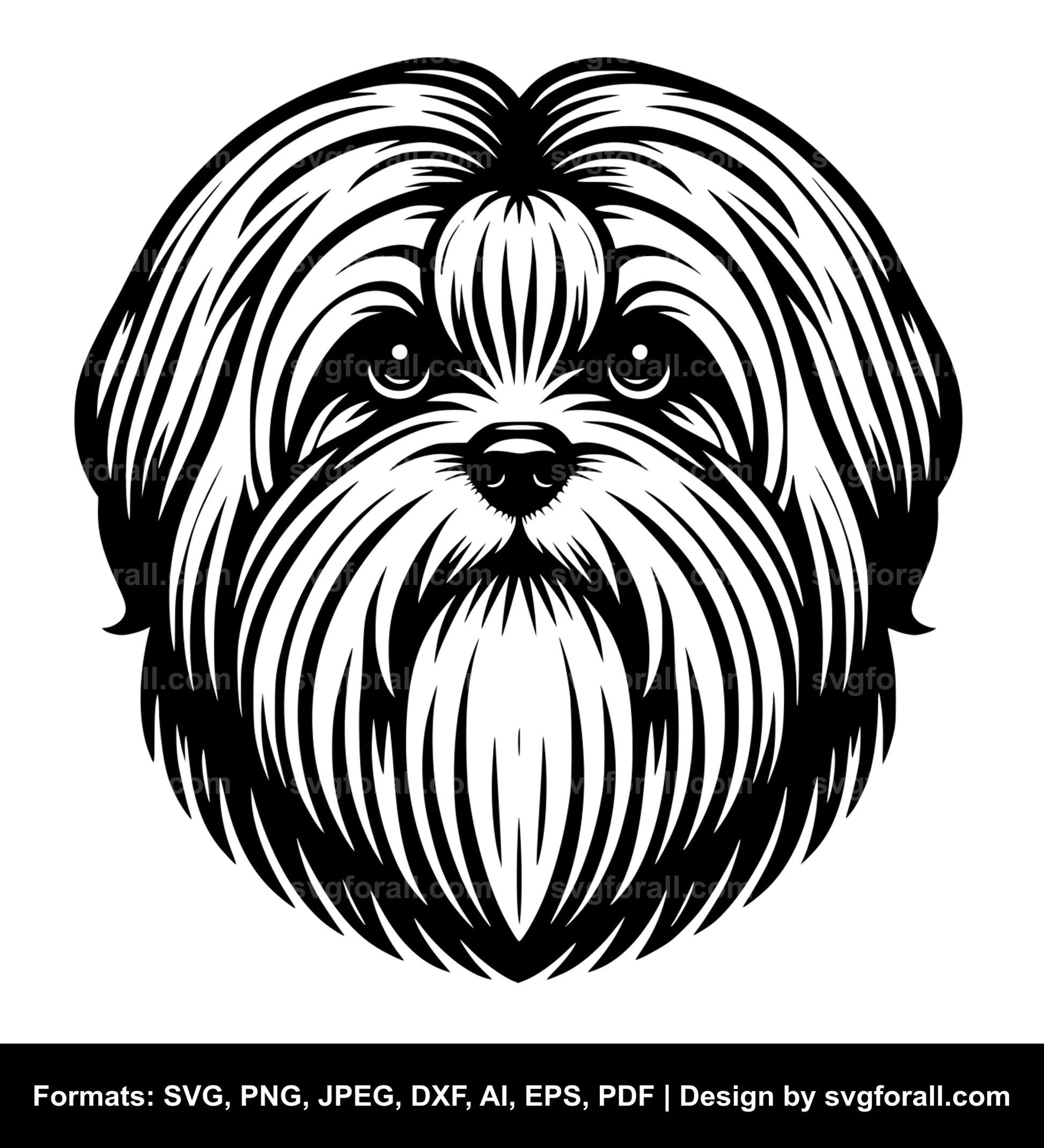 Lhasa Apso Dog SVG Vector