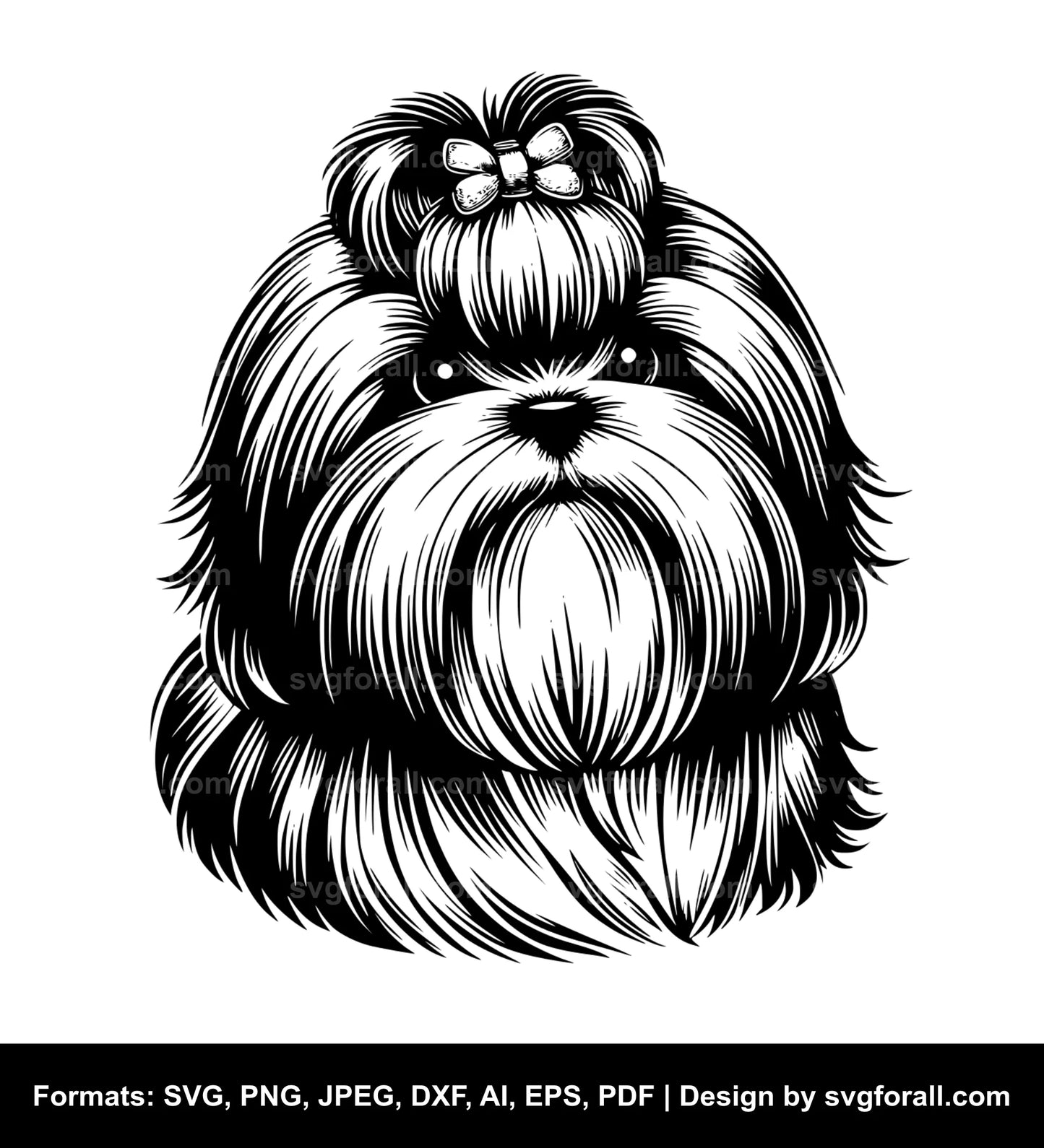 Lhasa Apso Dog Vector SVG