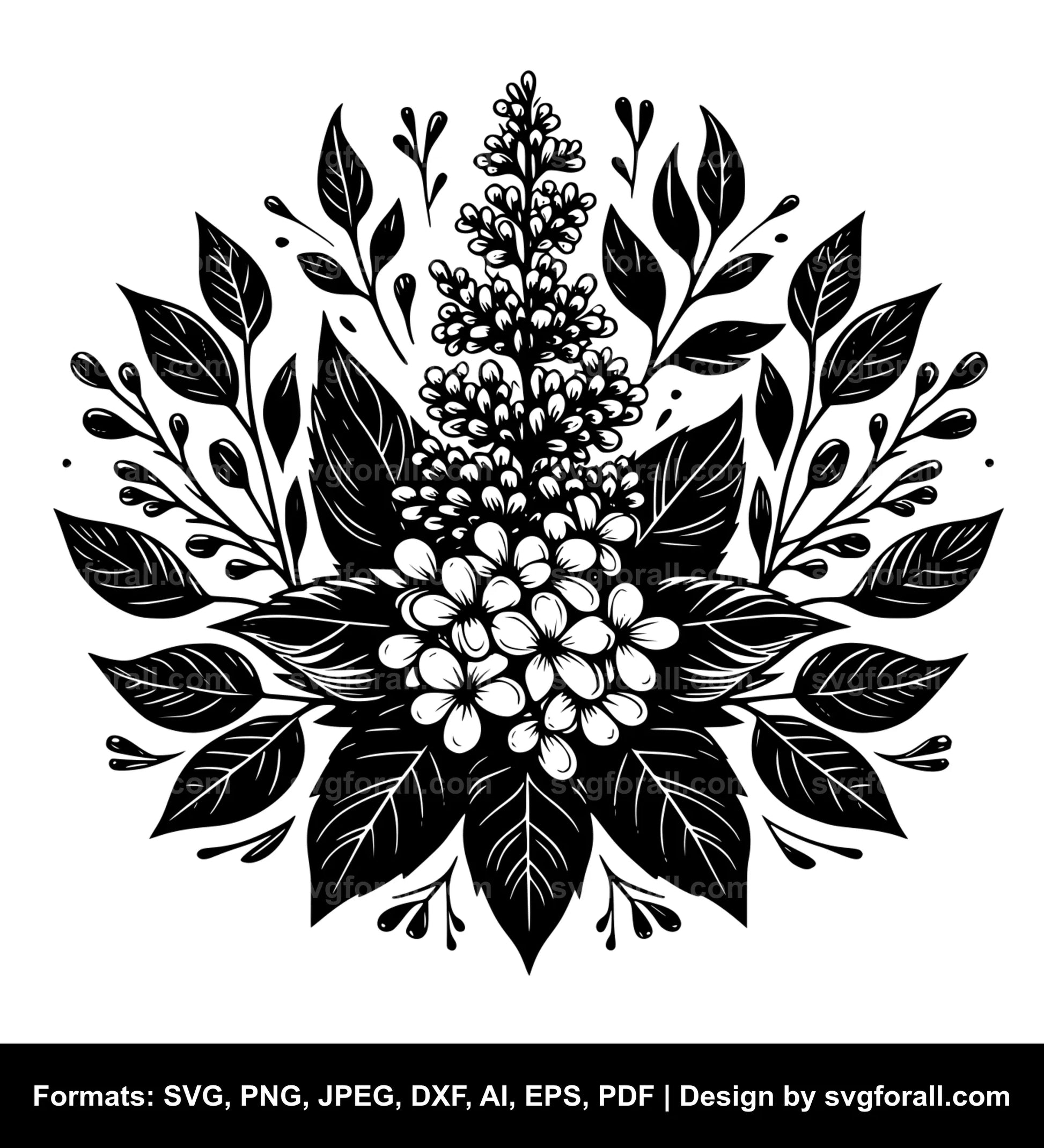 Lilac Flower SVG File