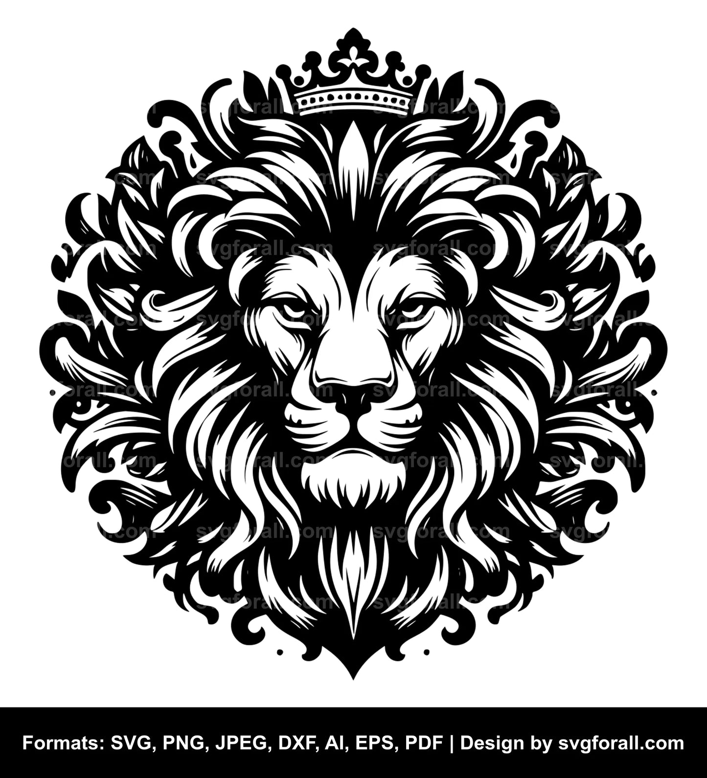 Lion Black SVG