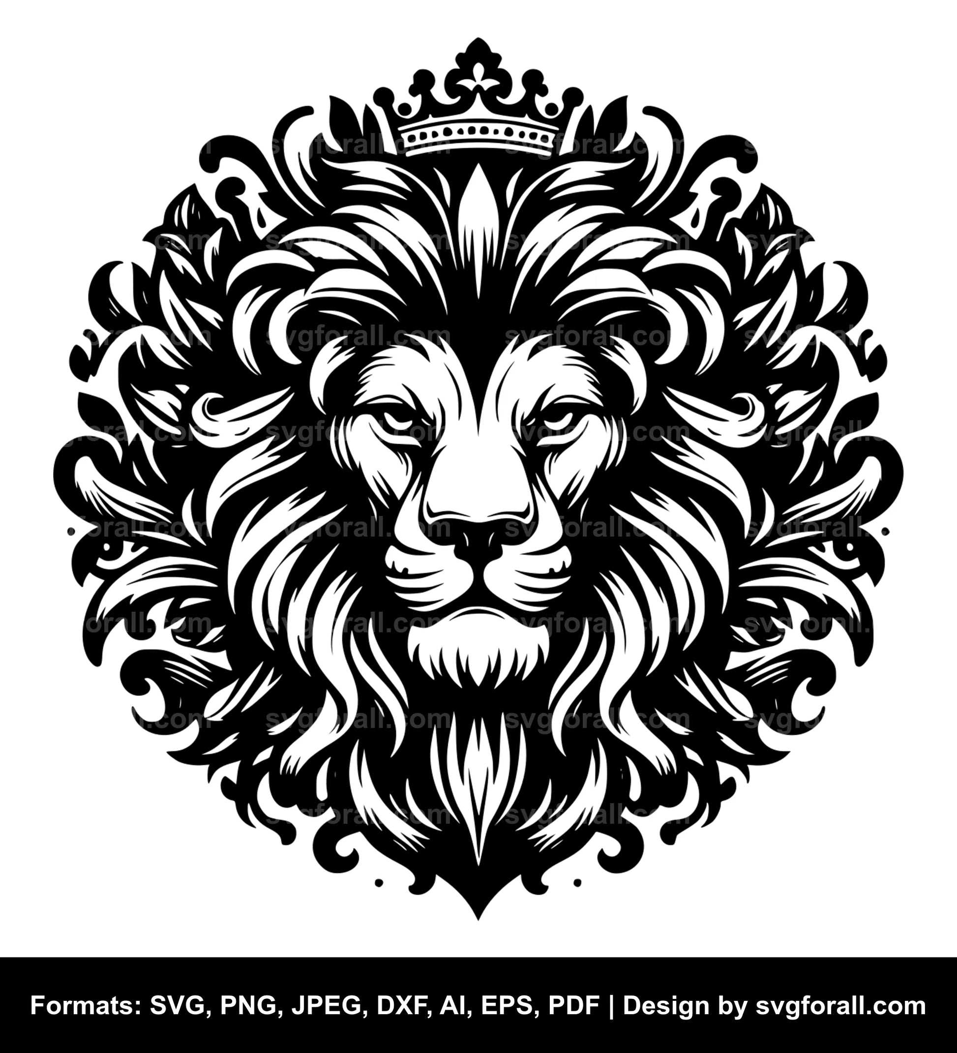 Lion Black SVG