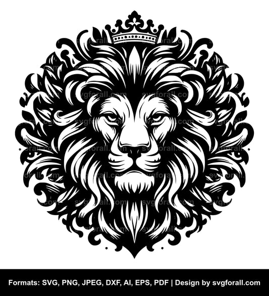 Lion Black SVG