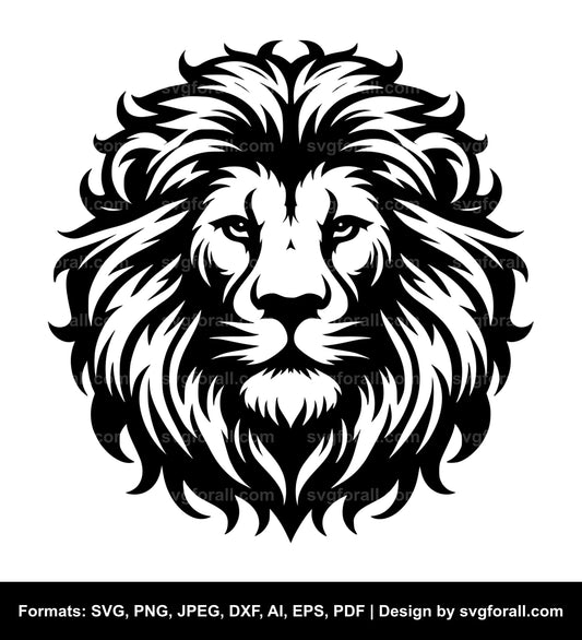 Lion Face Vector SVG