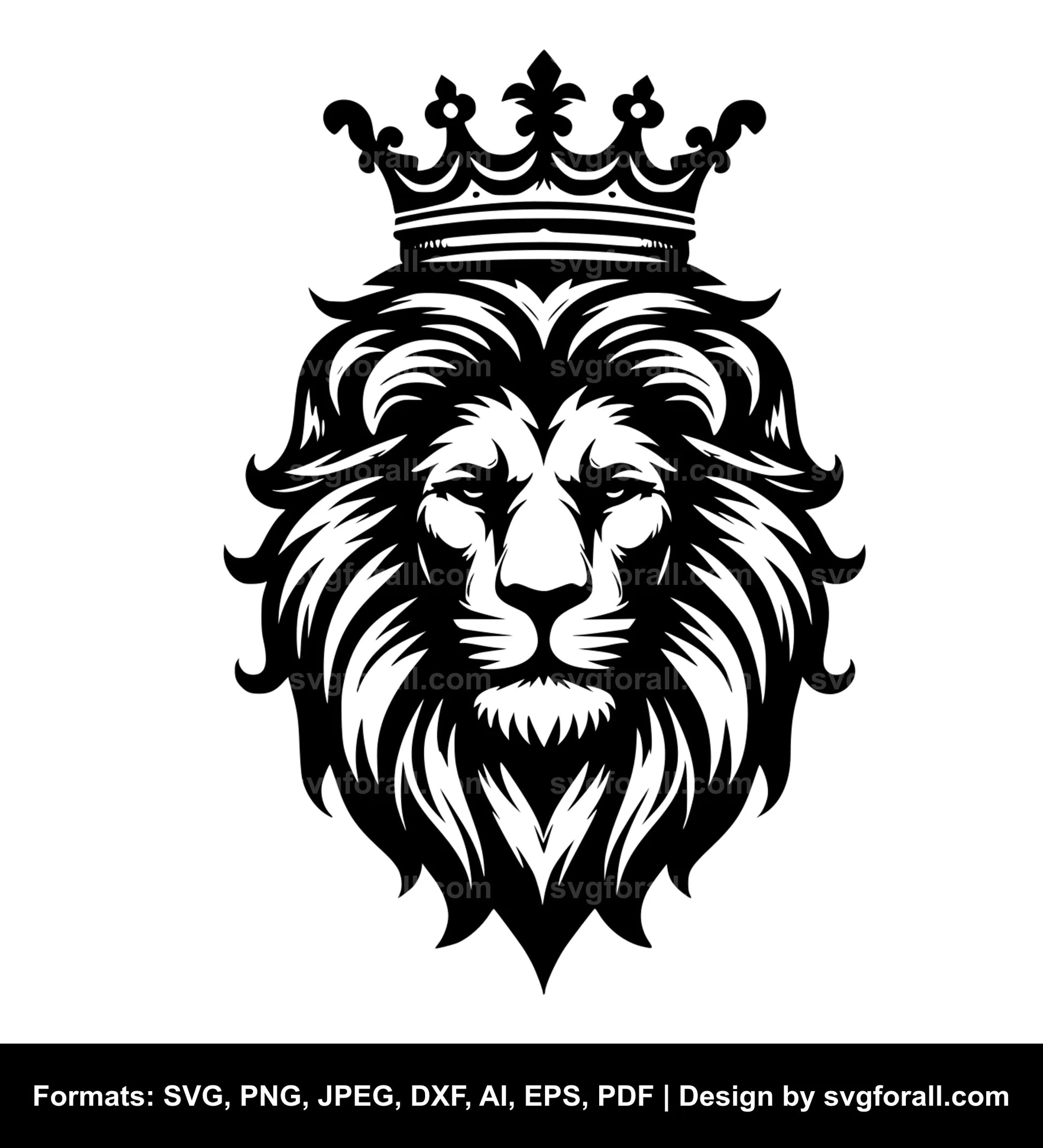 Lion With Crown SVG