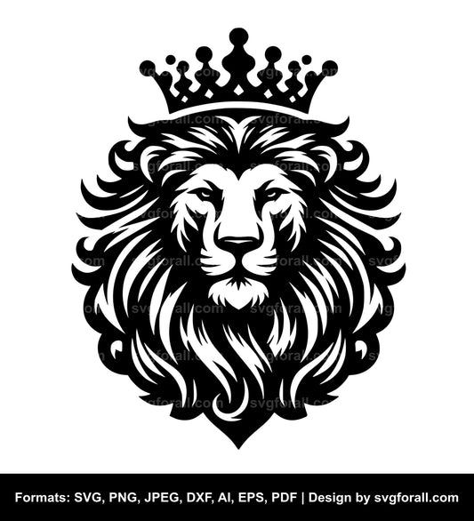 Lion With Crown SVG PNG