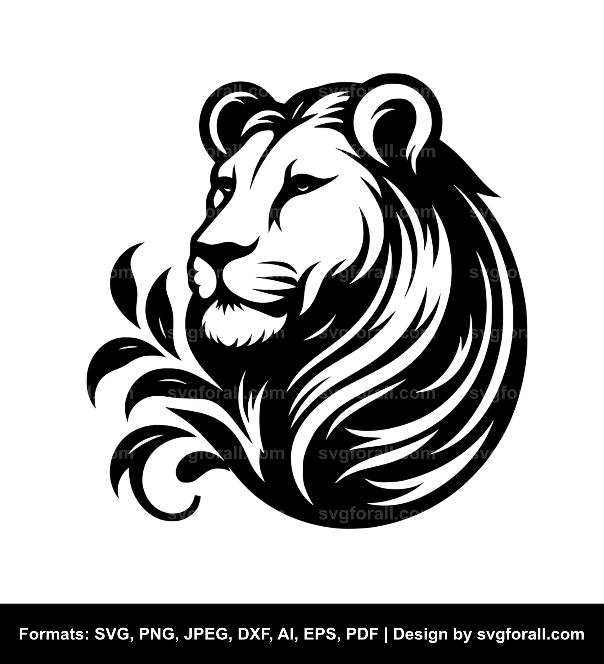 Lioness Black SVG