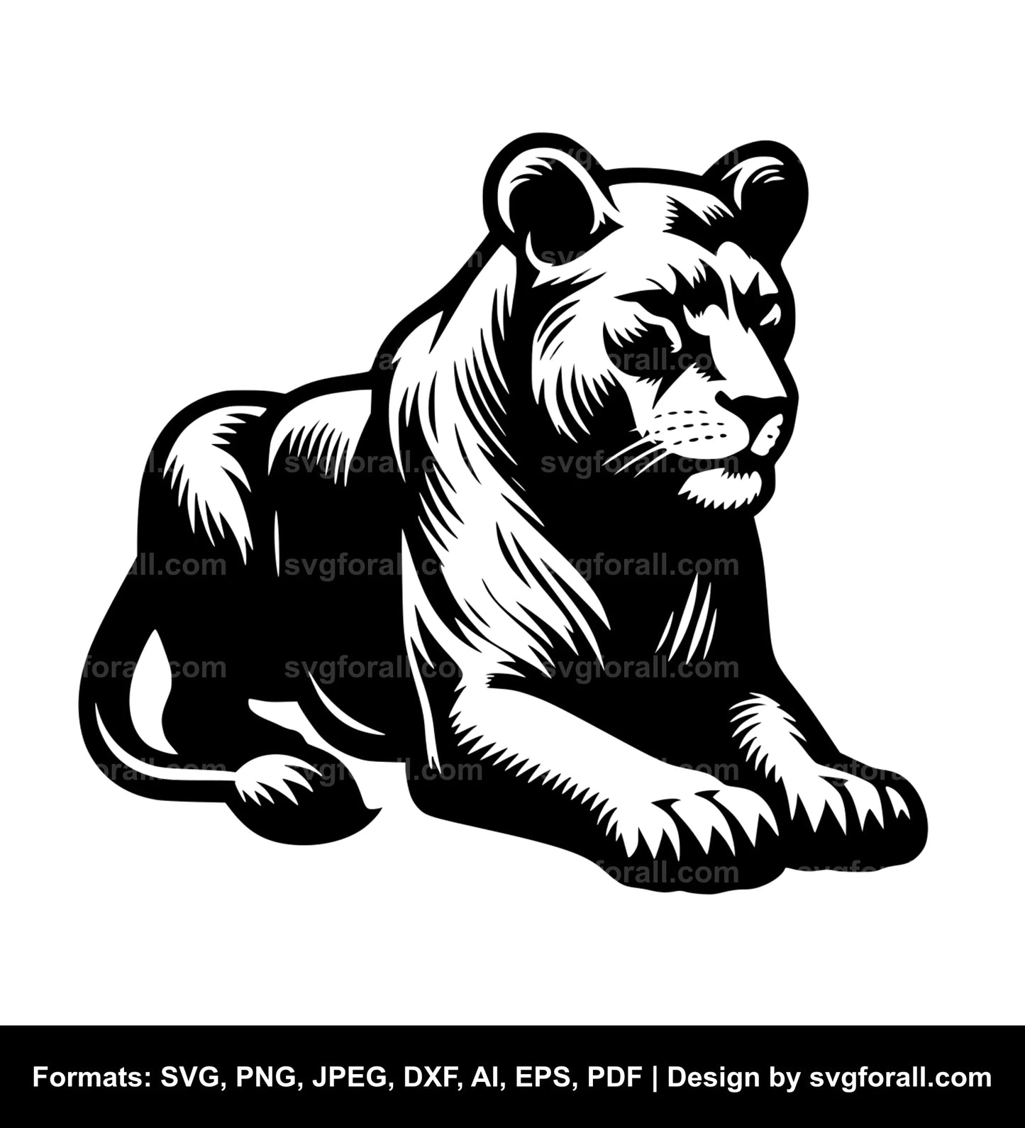 Lioness Vector SVG