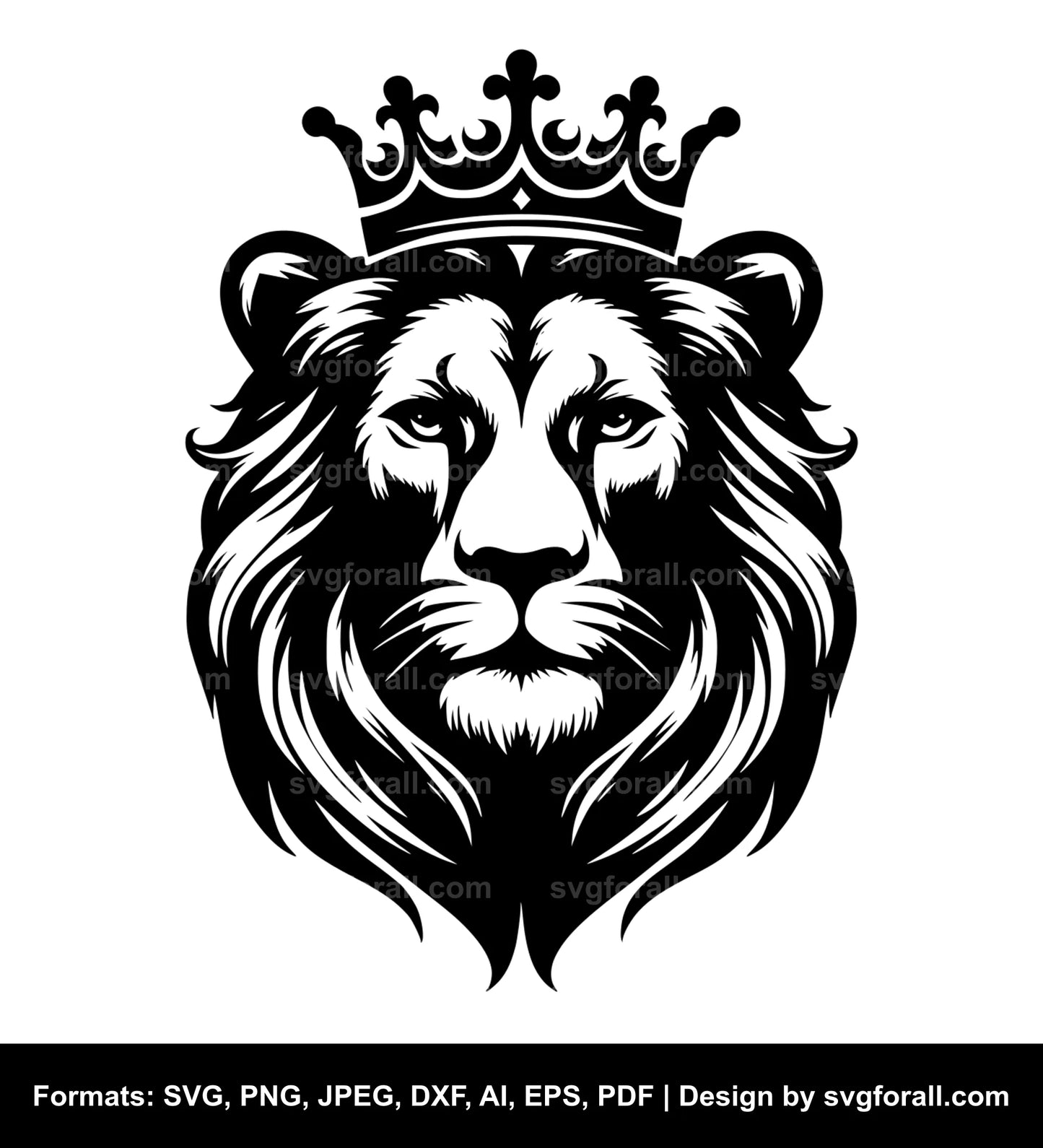 Lioness With Crown SVG