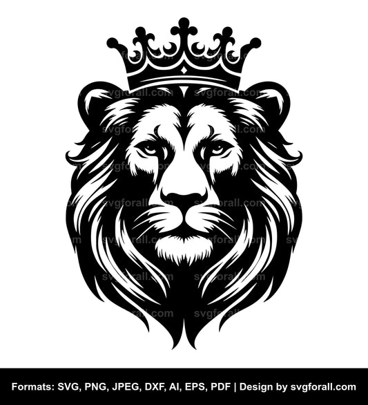 Lioness With Crown SVG