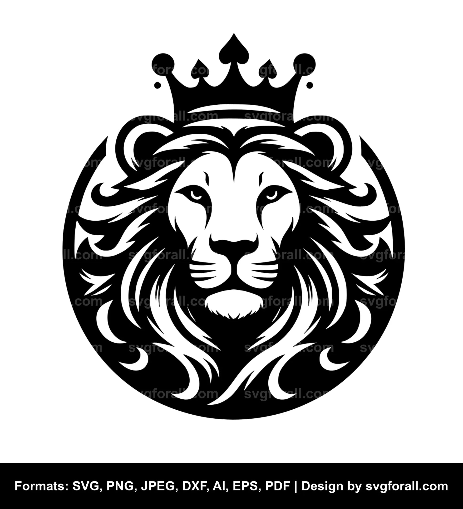 Lioness With Crown SVG PNG