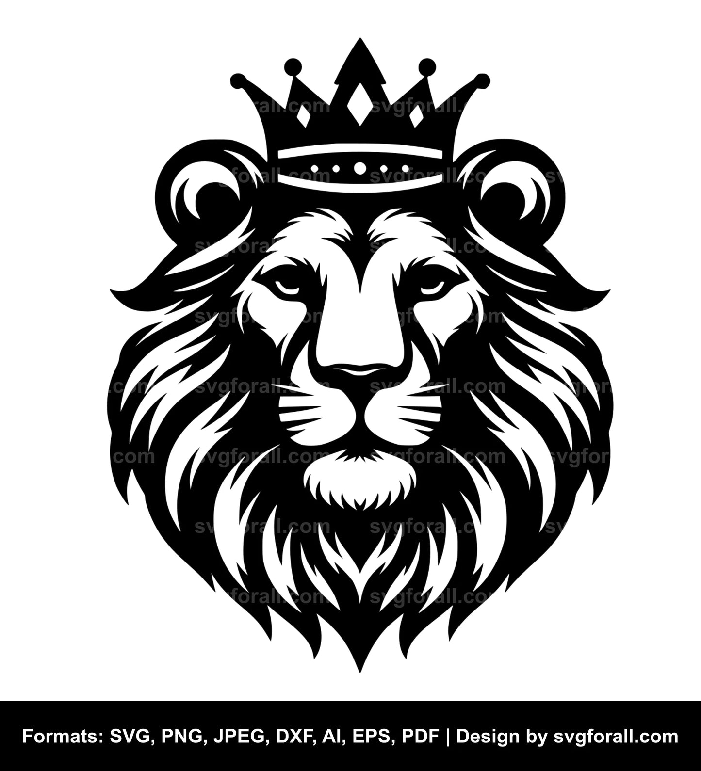 Lioness With Crown Vector SVG