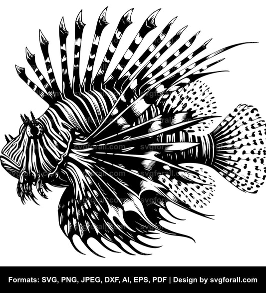 Lionfish Cricut SVG