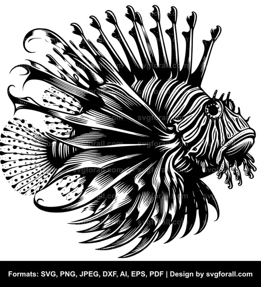 Lionfish SVG Vector