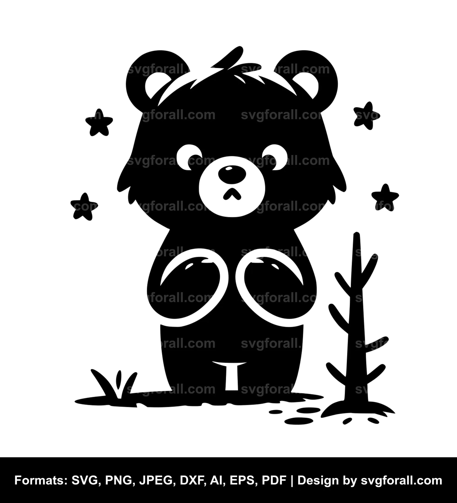 Little Bear Black SVG