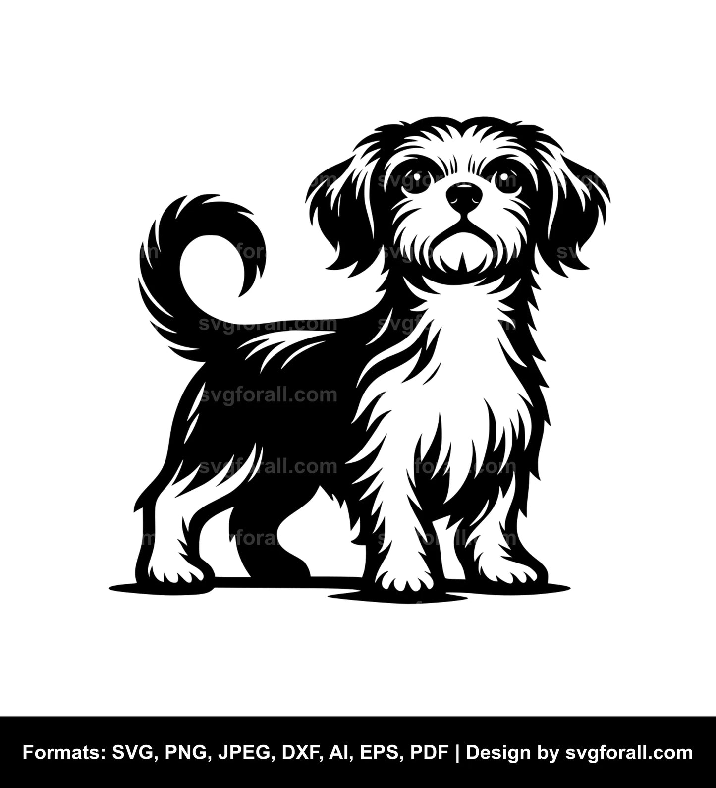 Little Dog Black SVG