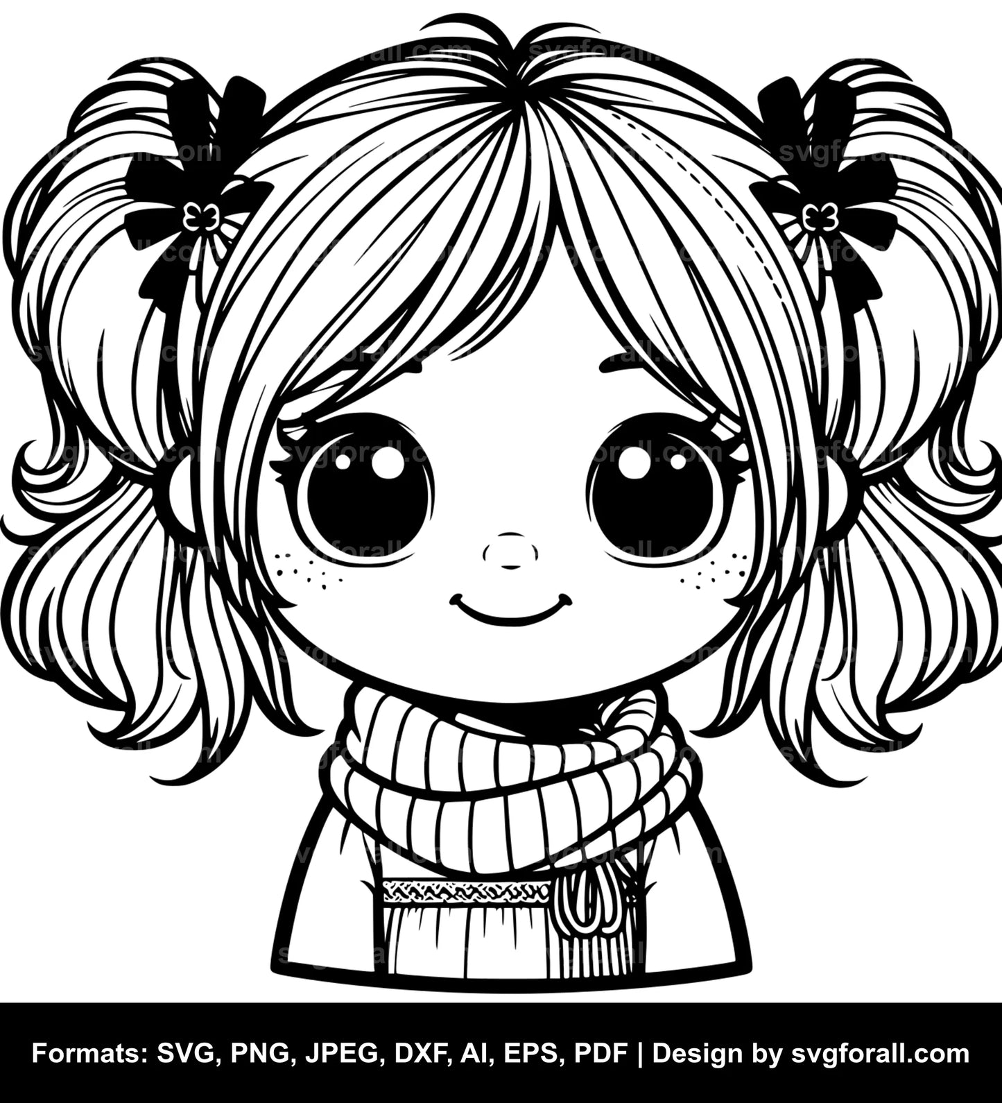 Little Girl SVG Clip Art