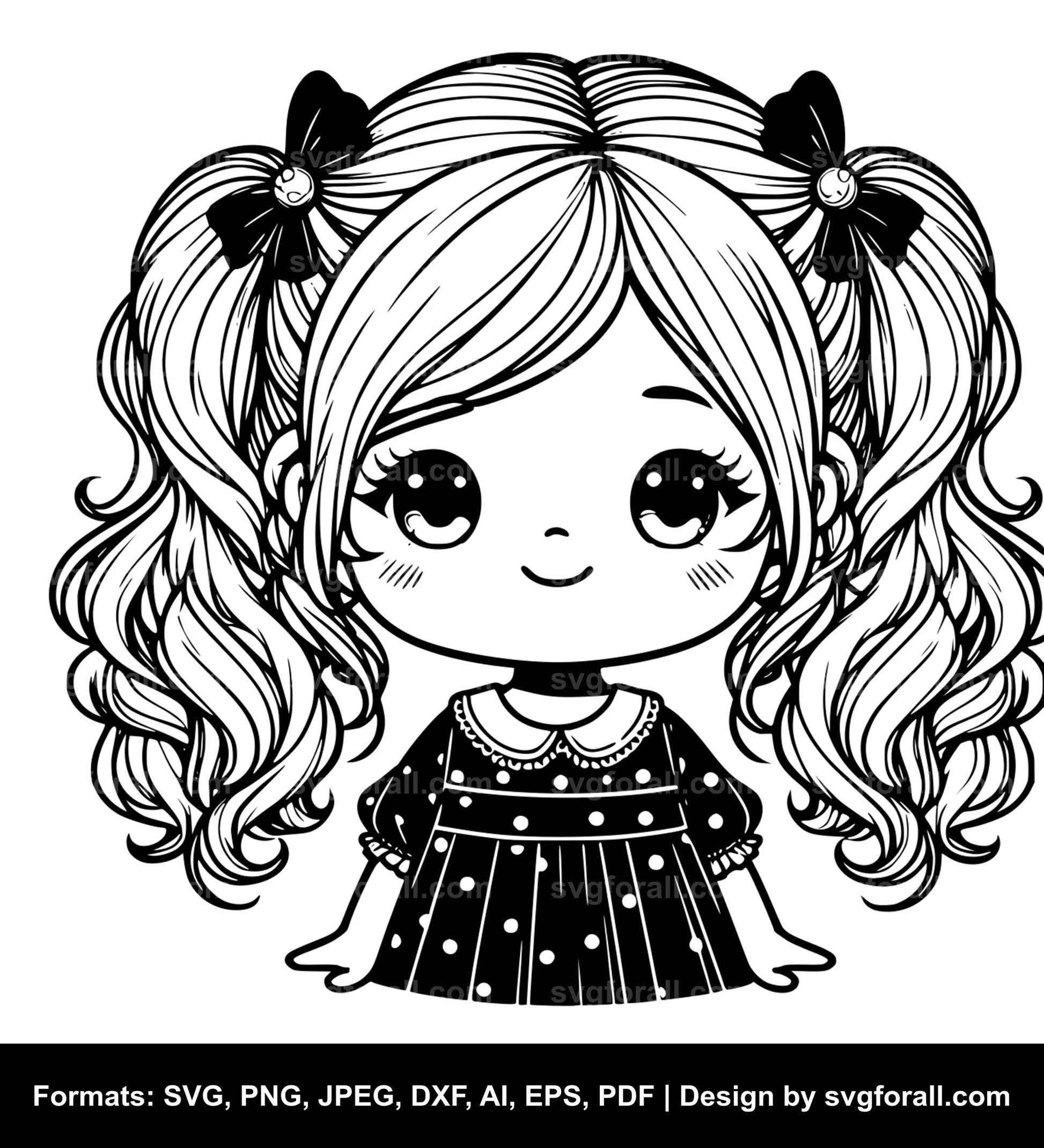 Little Girl SVG Clipart