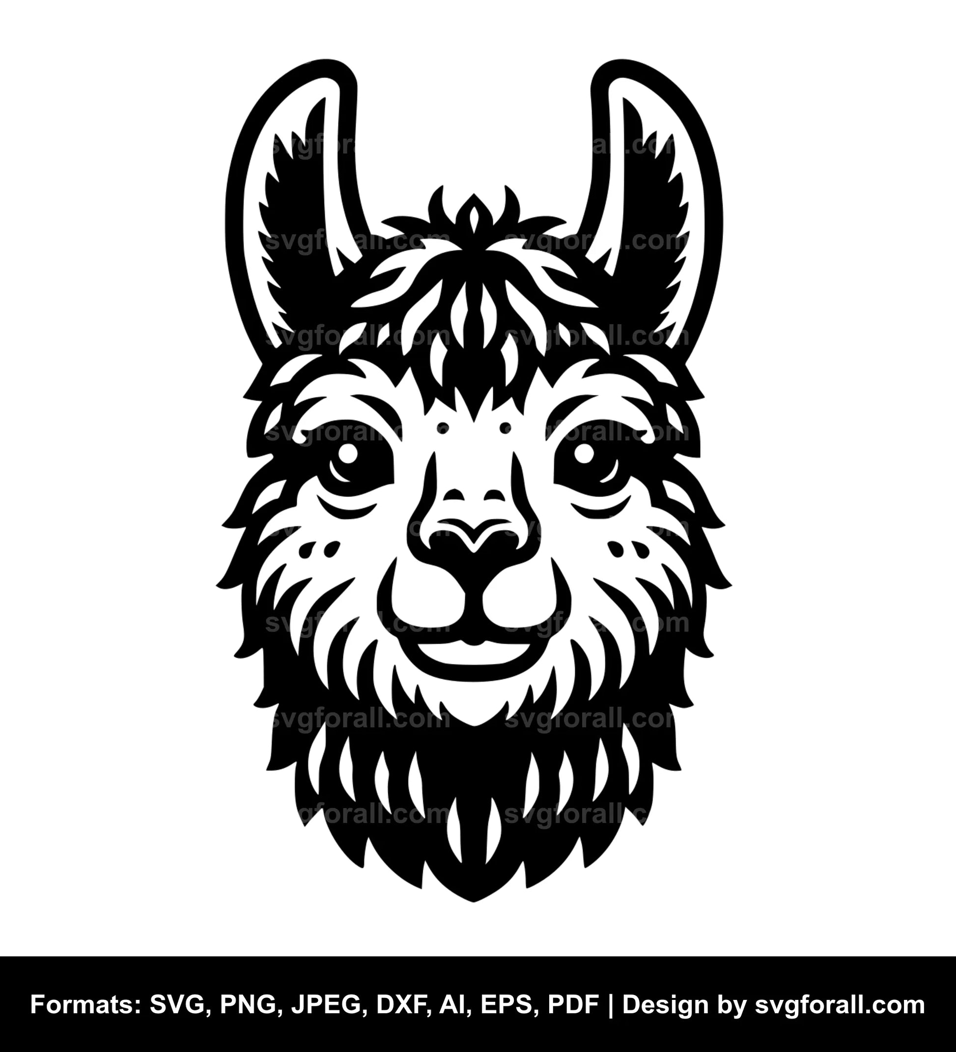 Llama Face Cricut SVG