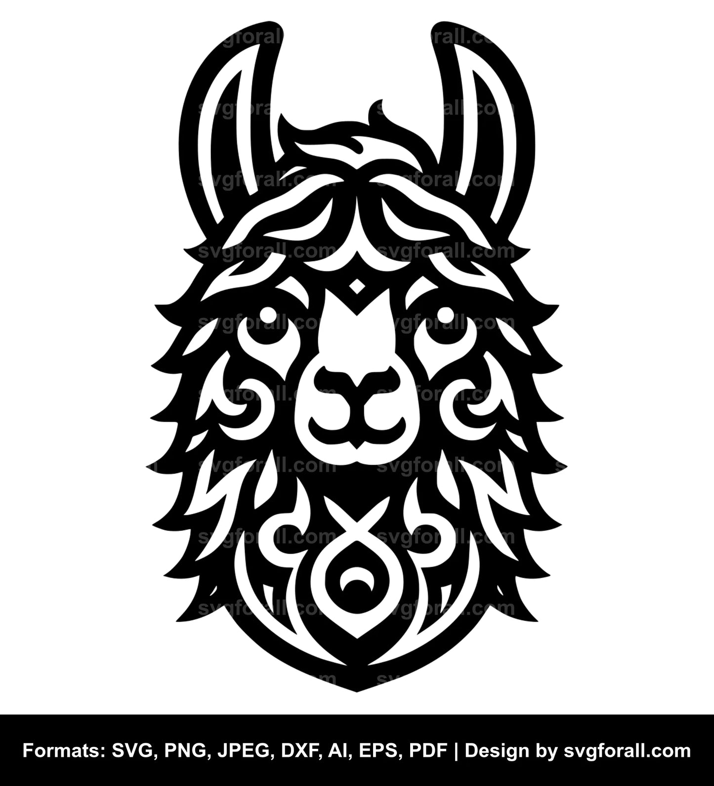 Llama Face SVG