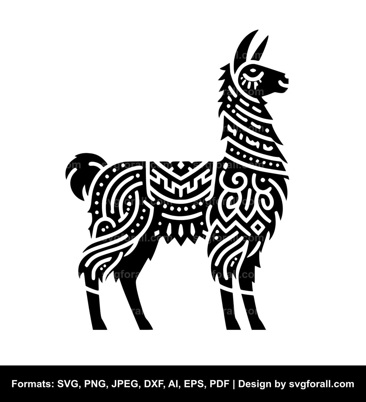 Llama For Cricut SVG