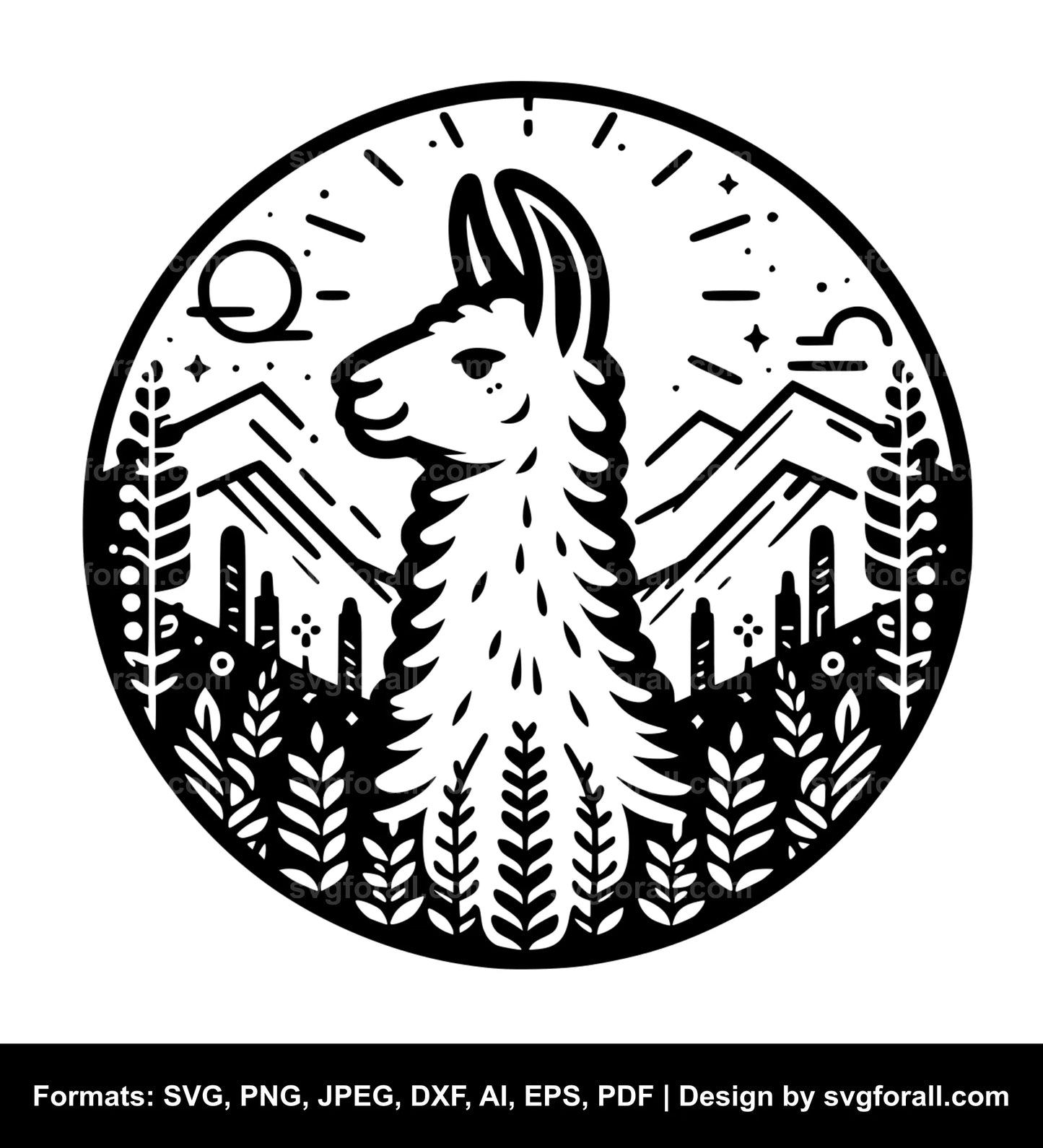 Llama SVG - For Cricut