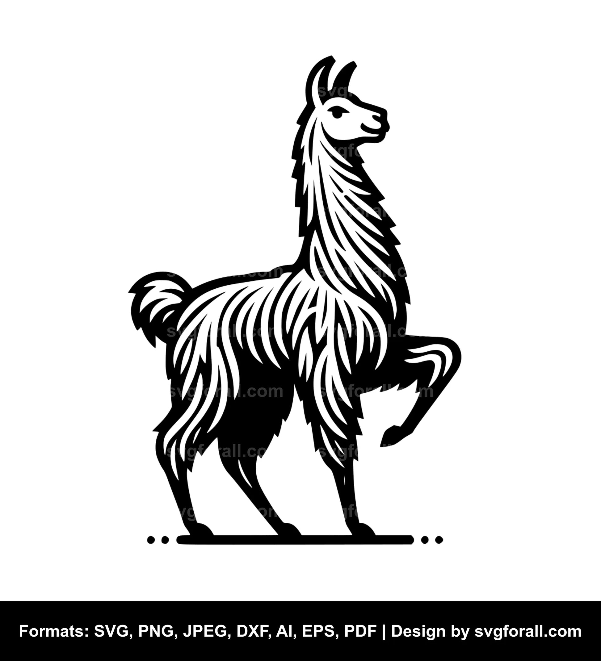 Llama SVG Clip Art