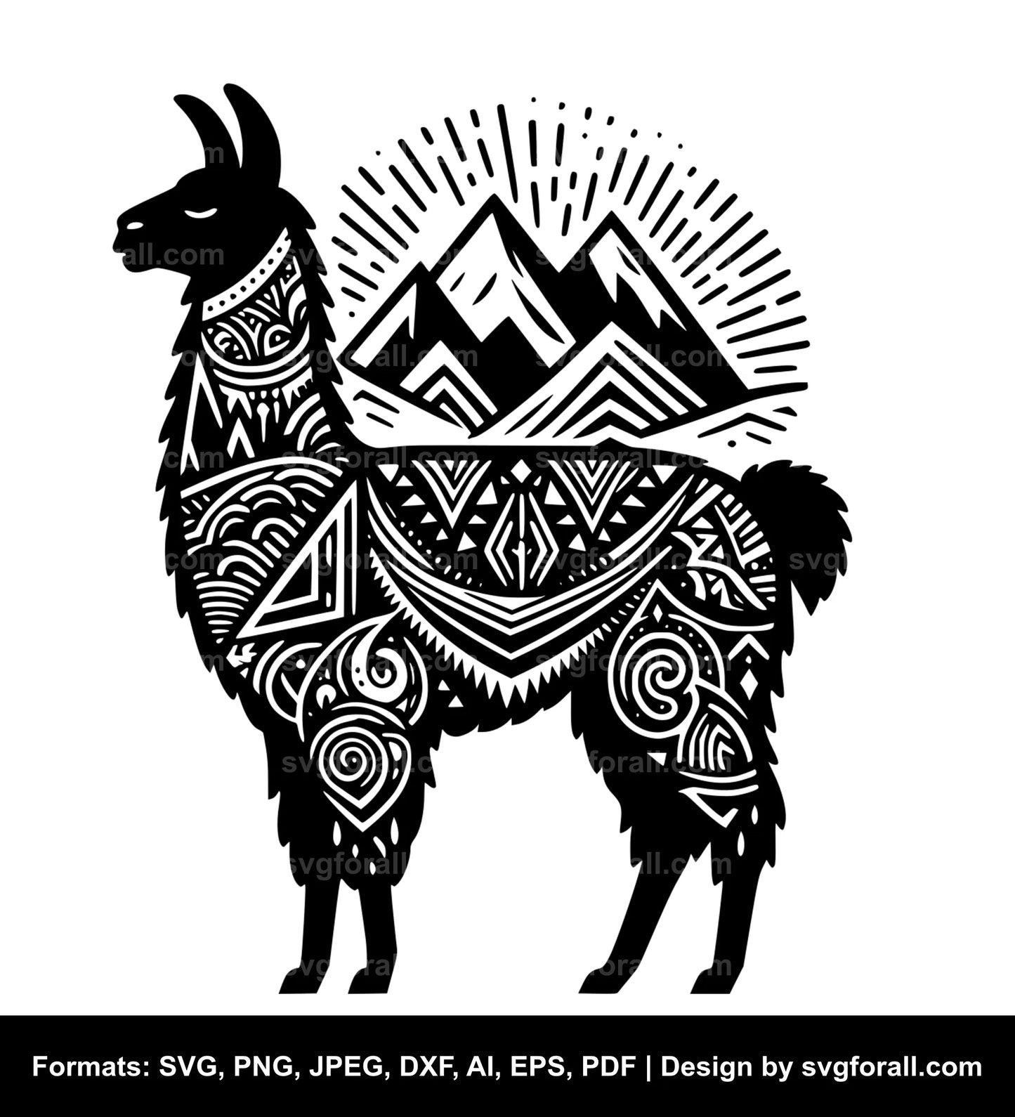 Llama SVG Clipart