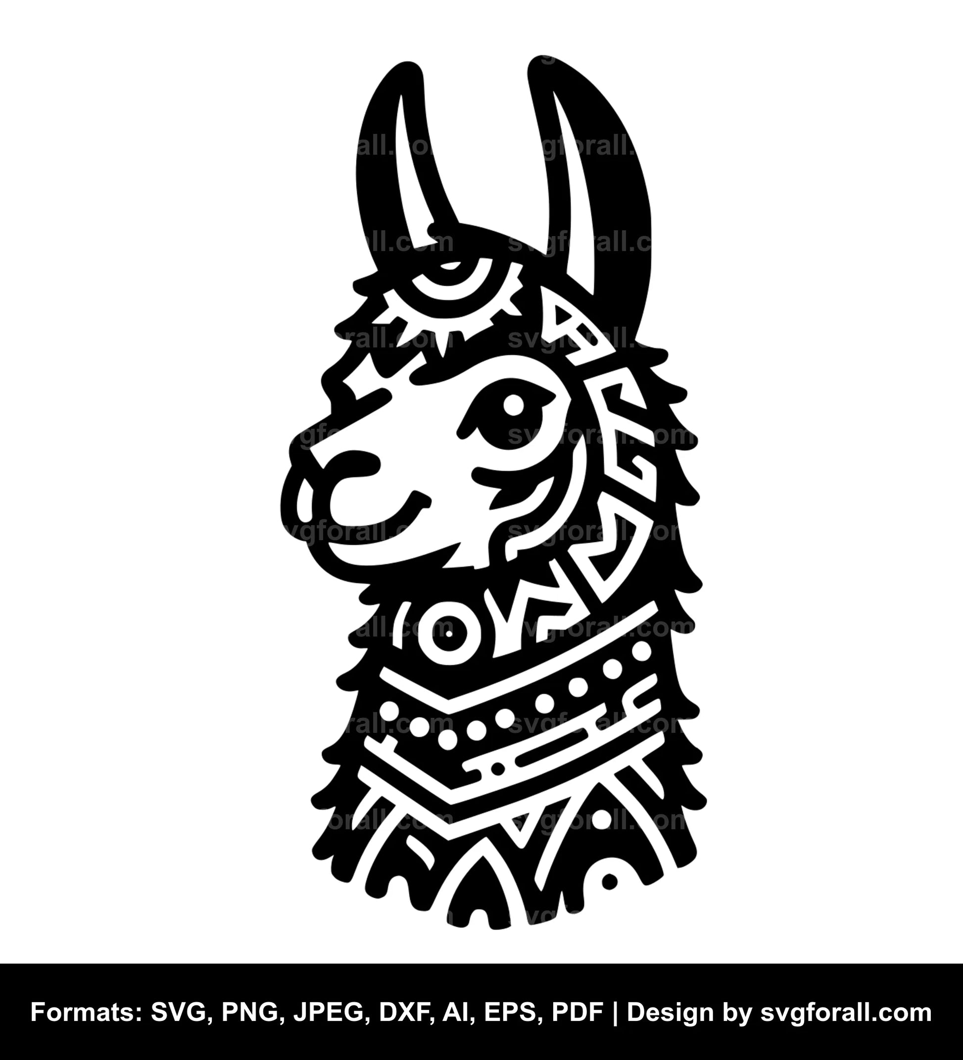 Llama SVG Cut File