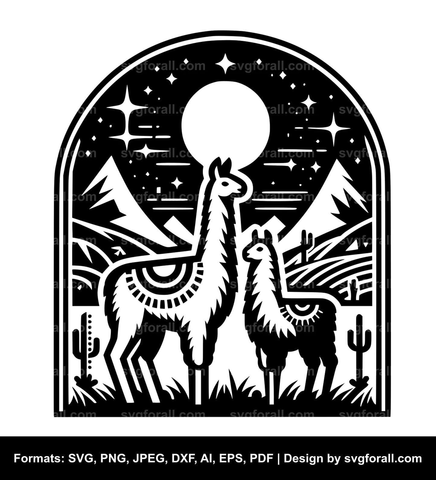 Llama SVG PNG Image