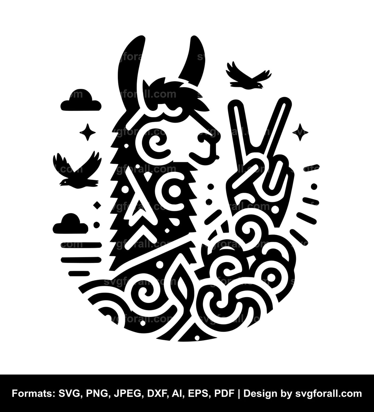 Llama SVG Vector Image