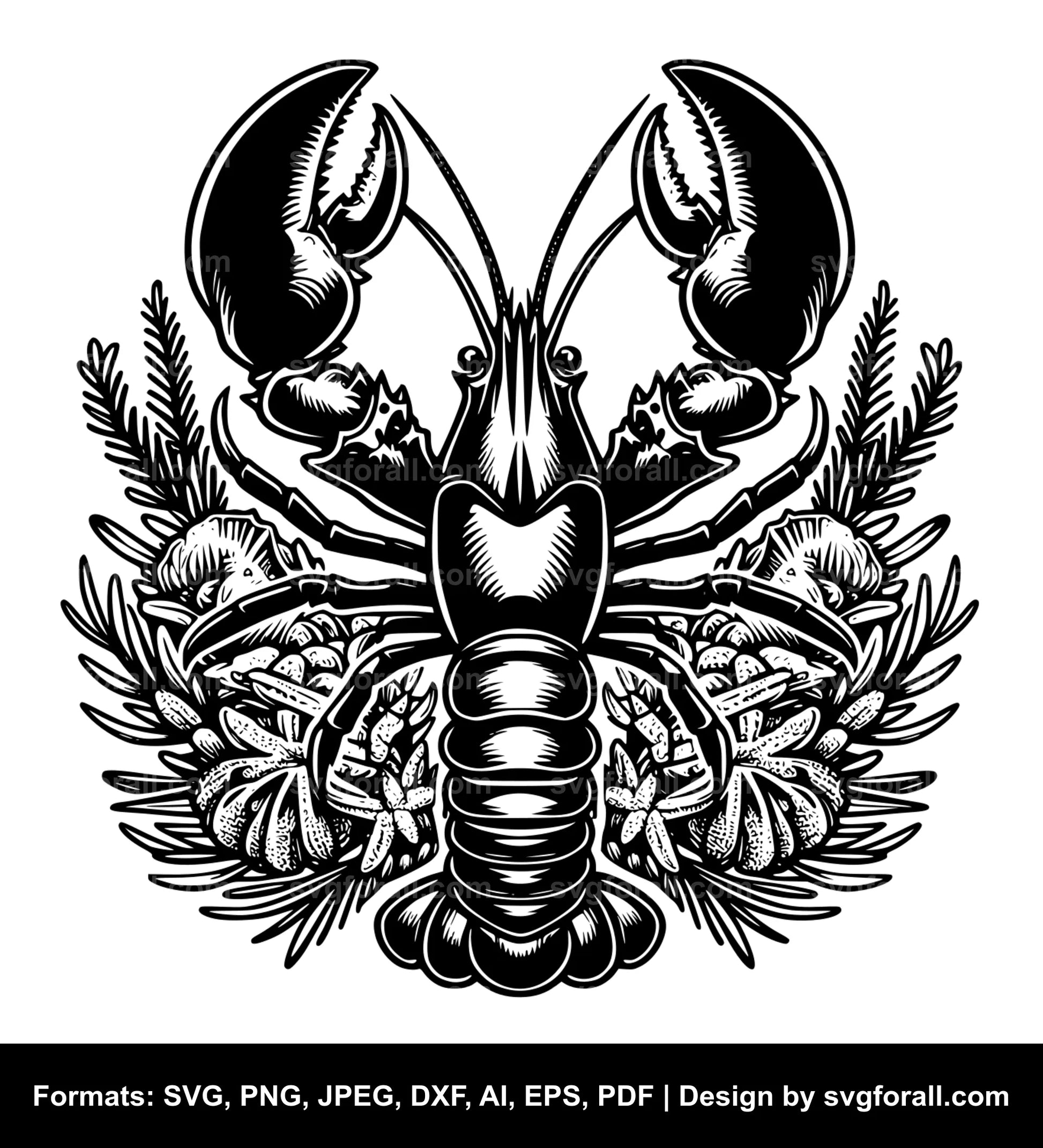 Lobster Black SVG