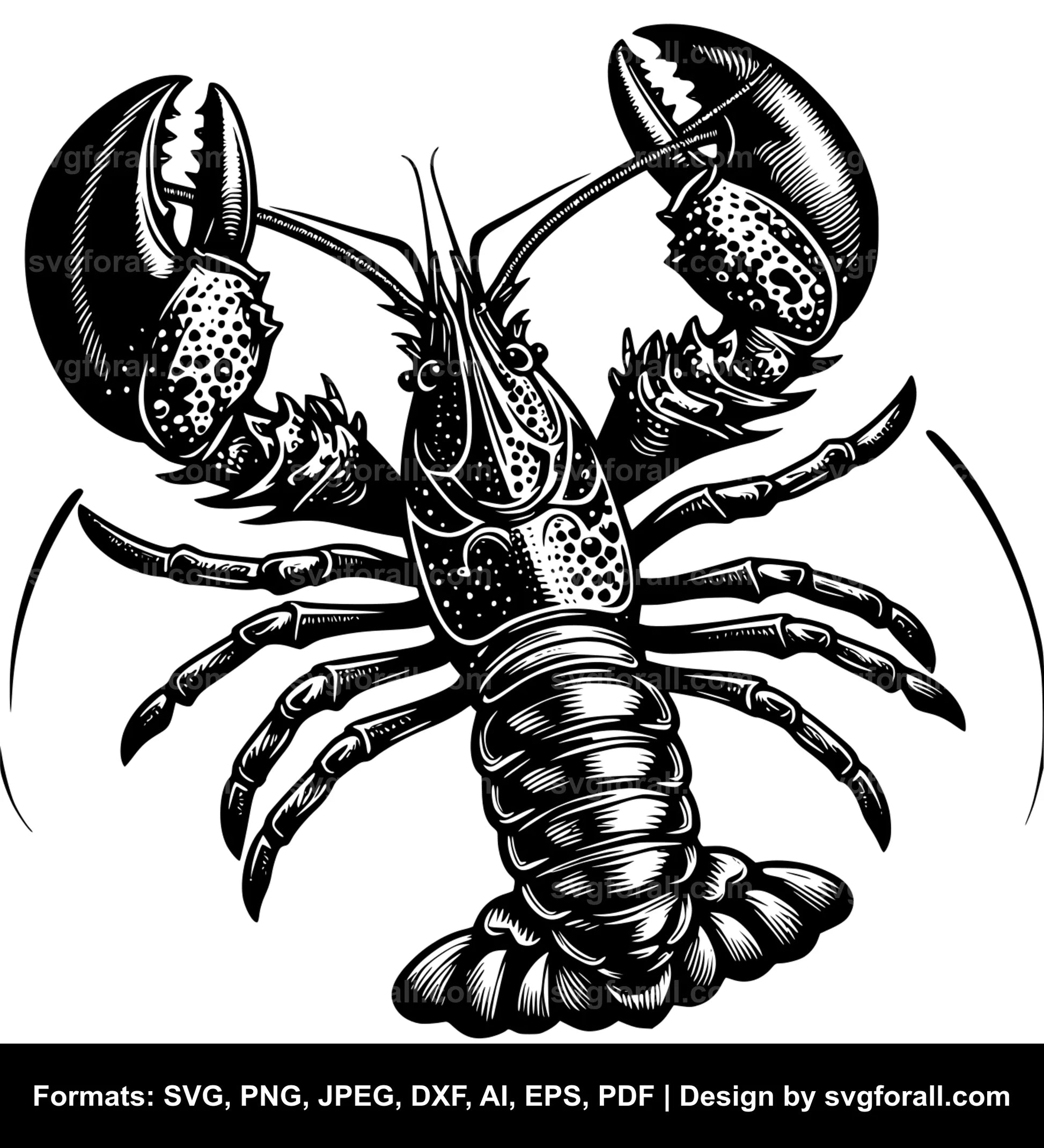 Lobster Black SVG PNG