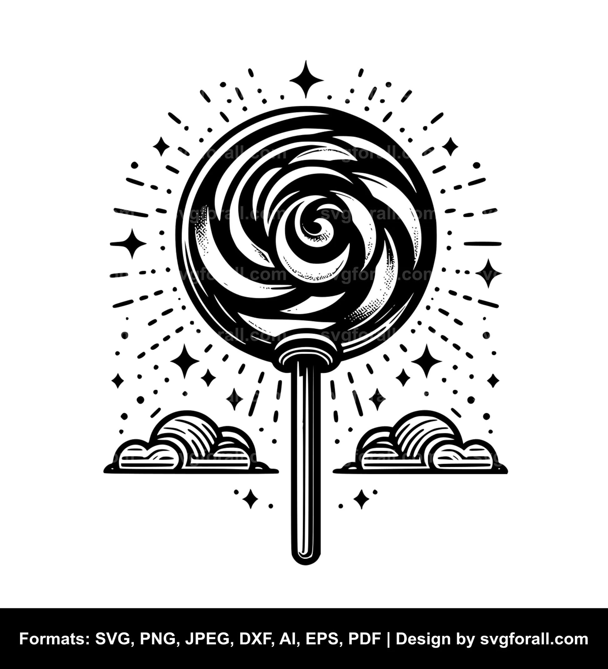 Lollipop Black SVG