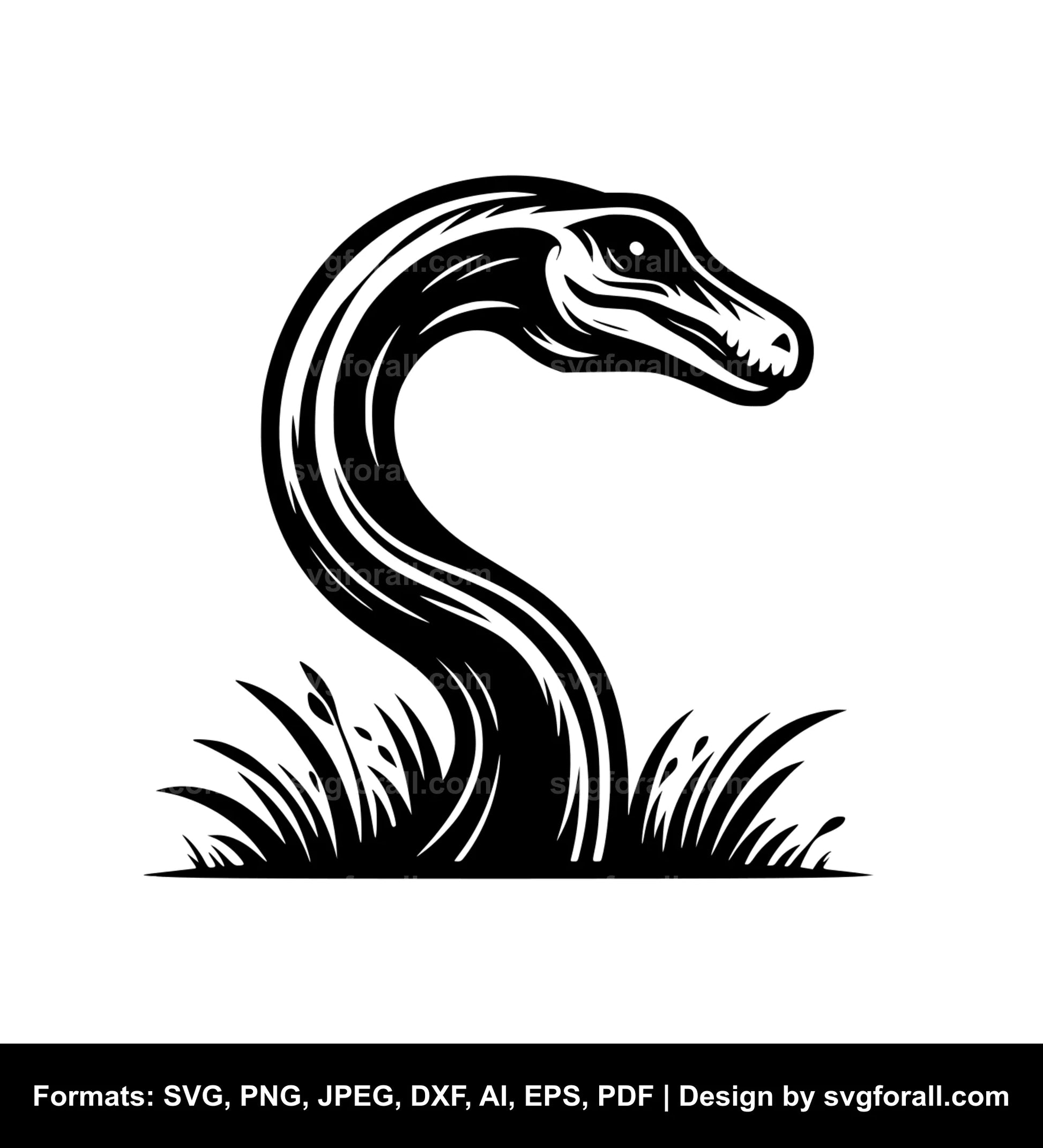 Long Neck Dinosaur Clipart SVG