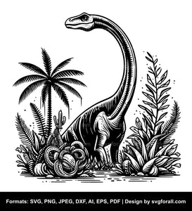 Long Neck Dinosaur SVG