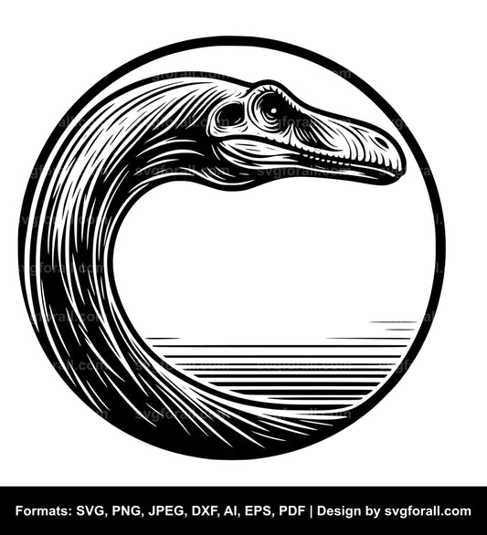 Long Neck Dinosaur Vector SVG