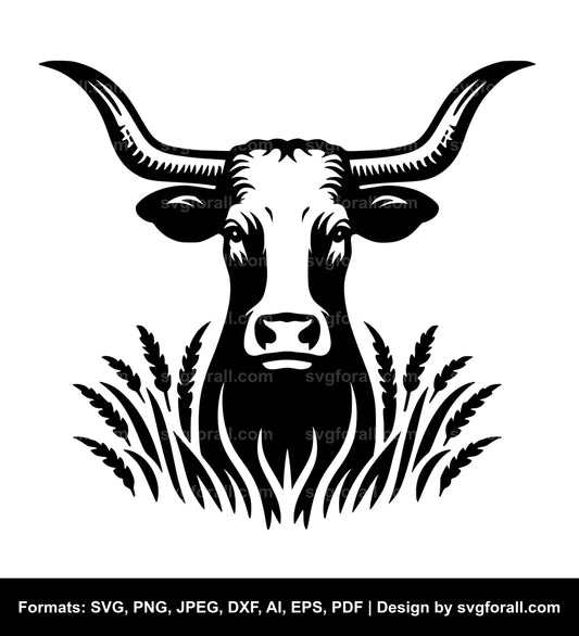 Longhorn Cow SVG File