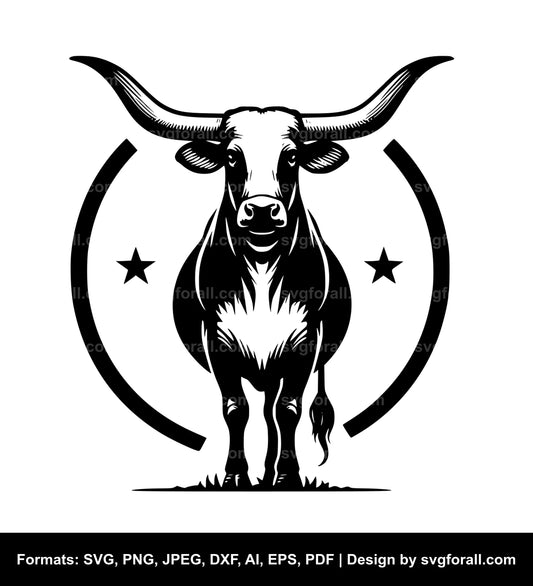 Longhorn Cow SVG PNG